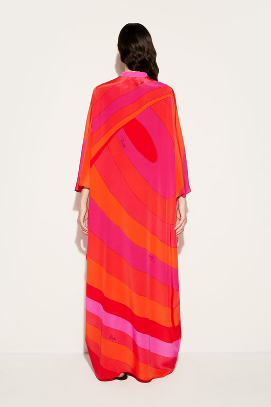 Iride-Print Silk Kaftan View 4 - Pucci