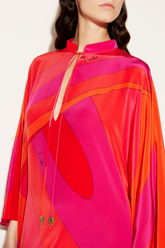 Iride-Print Silk Kaftan View 5 - Pucci