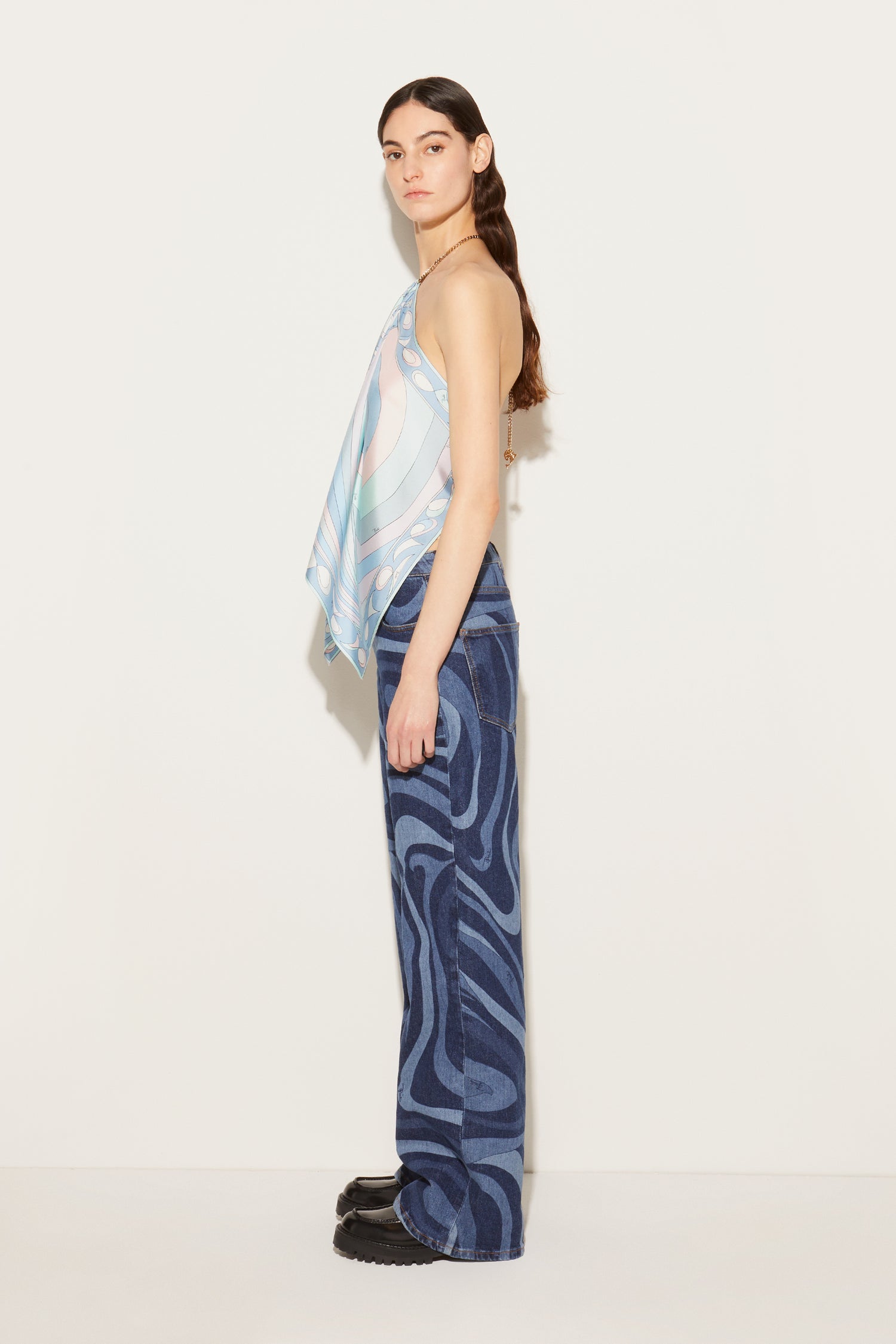 Iride-Print Silk-Twill Top View 2 - Pucci