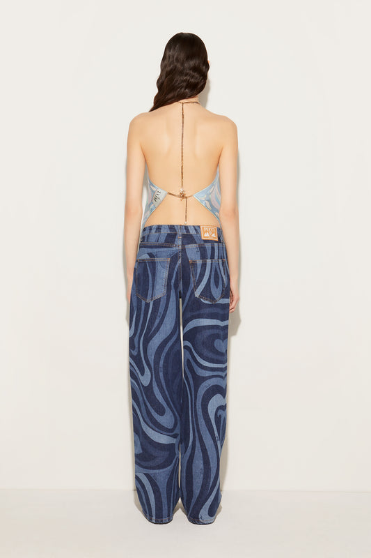 Iride-Print Silk-Twill Top View 4 - Pucci