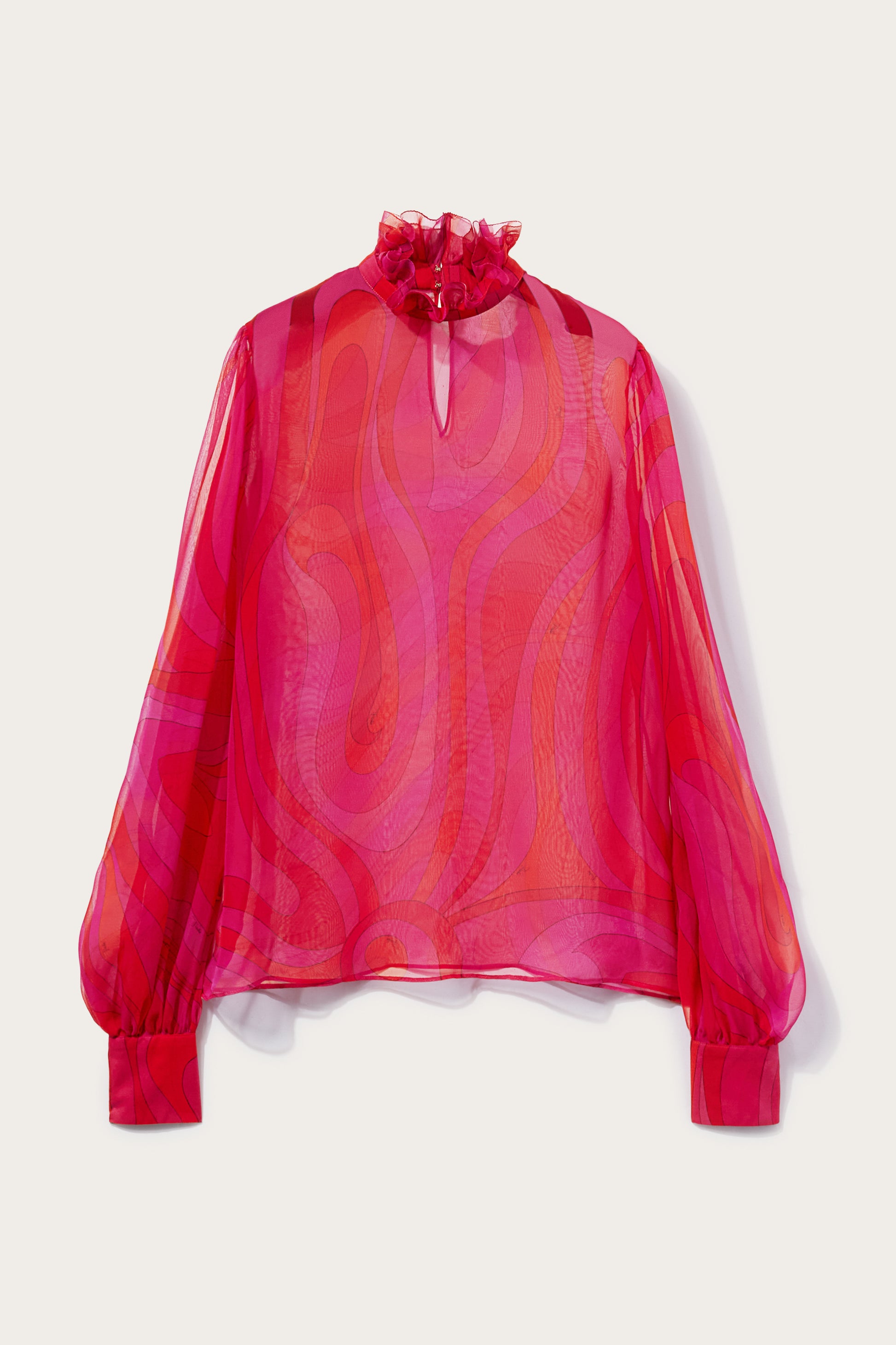 Marmo-Print Silk Top View 1 - Pucci