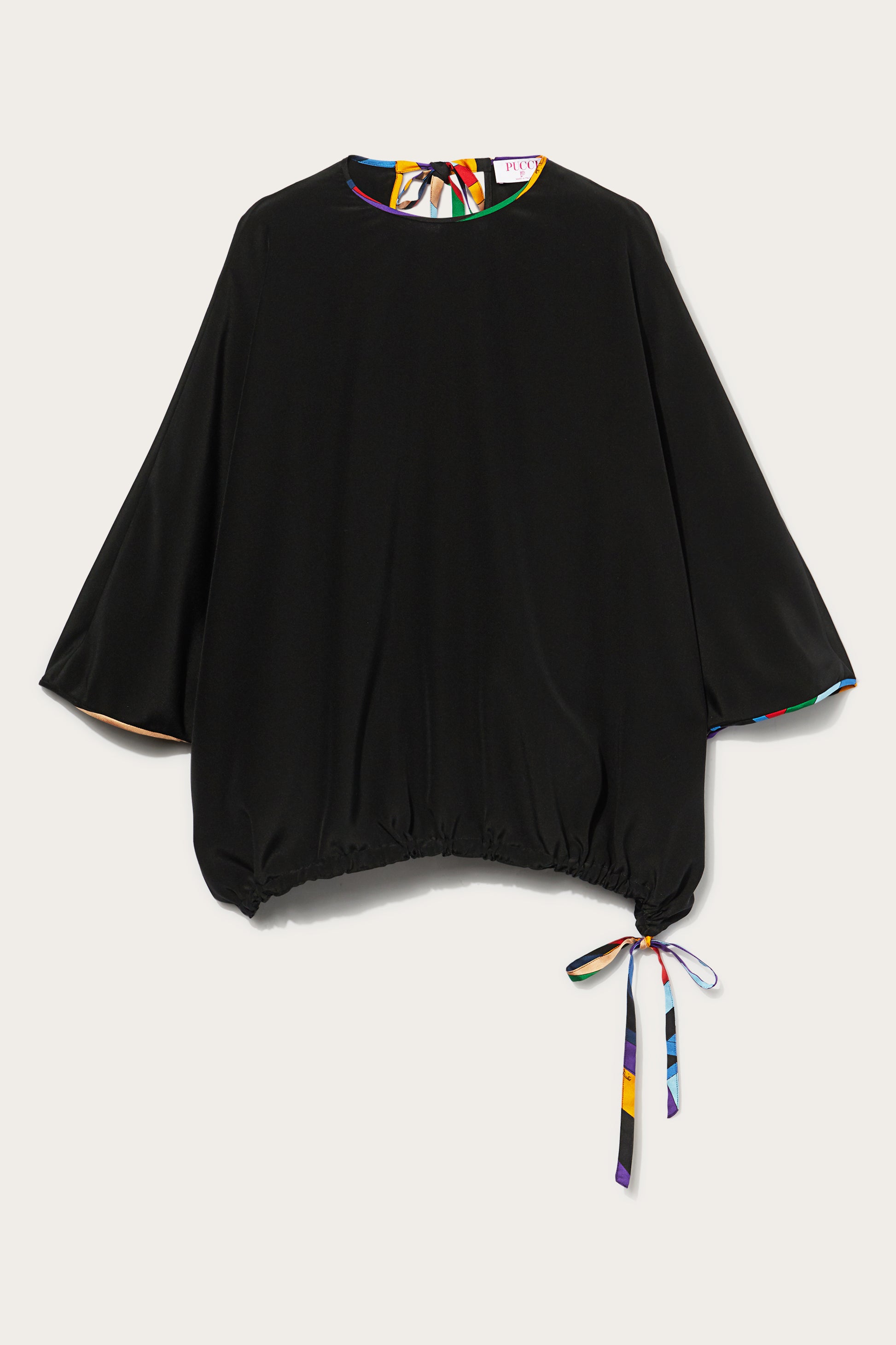Black Silk Top View 1 - Pucci