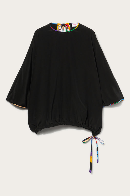 Black Silk Top View 1 - Pucci