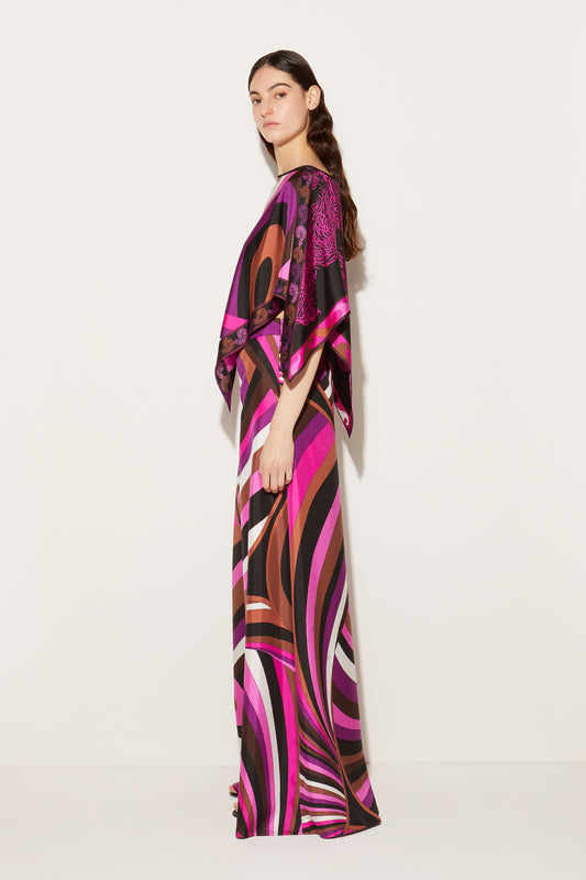 Iride And Struzzo-Print Kaftan Top View 3 - Pucci