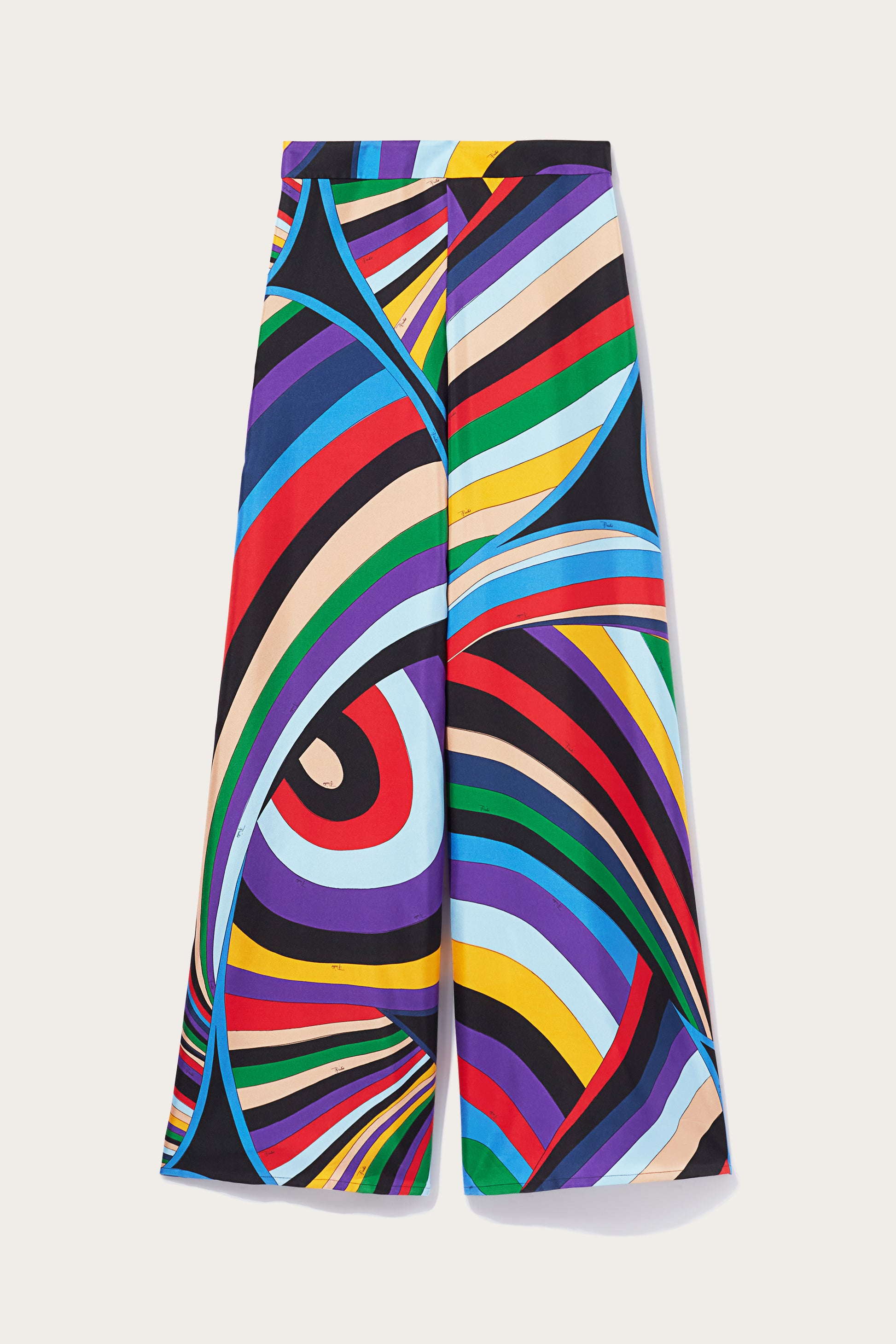 Iride-Print Silk-Twill Trousers View 1 - Pucci