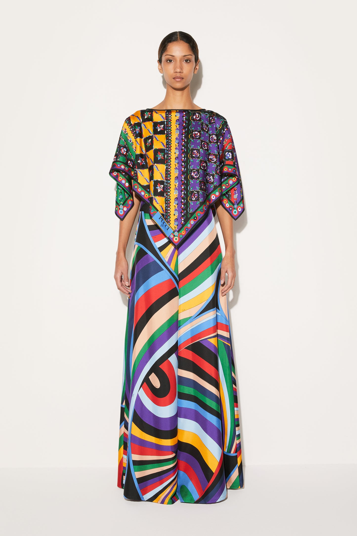 Iride-Print Silk-Twill Trousers View 2 - Pucci