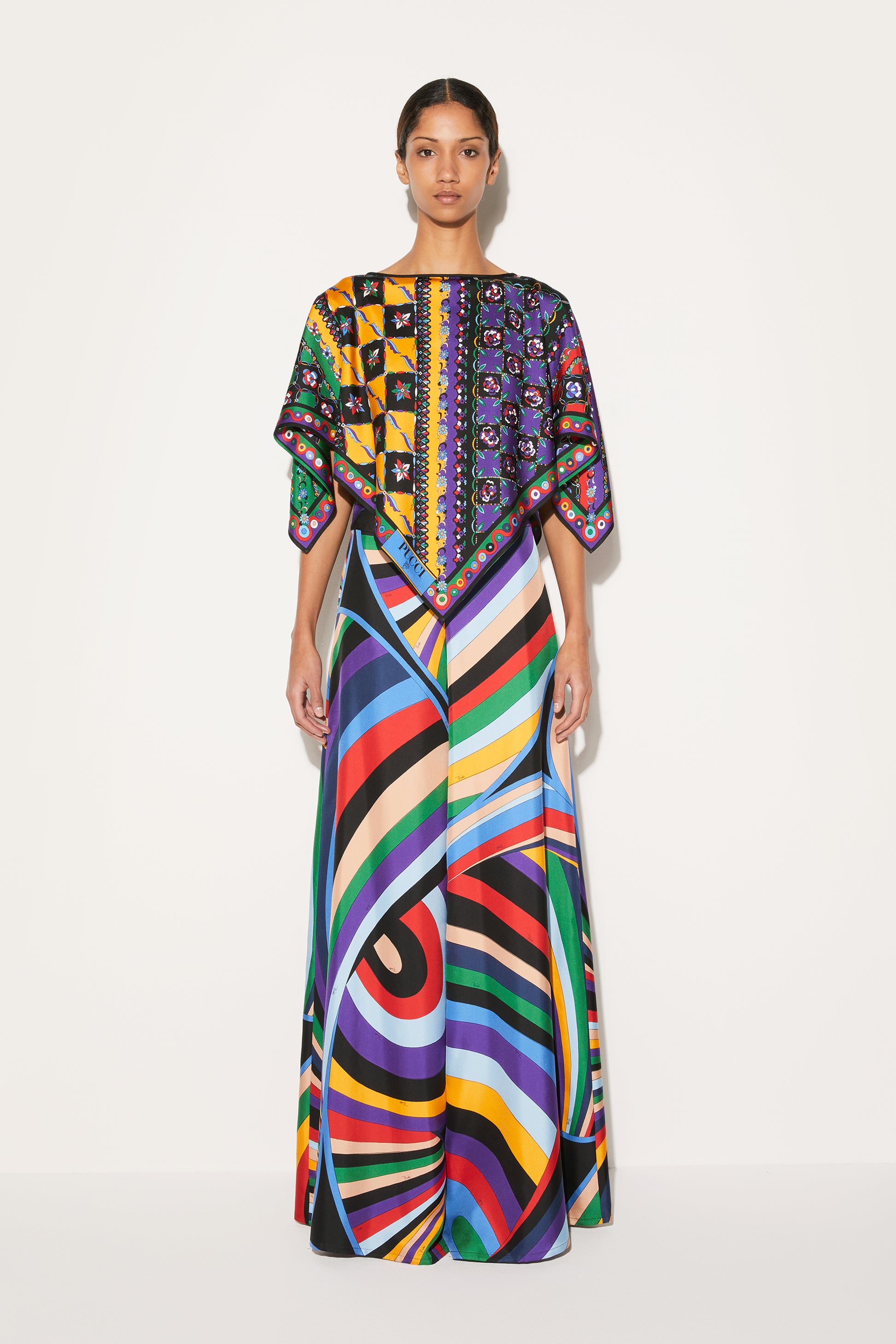 Iride-Print Silk-Twill Trousers View 2 - Pucci