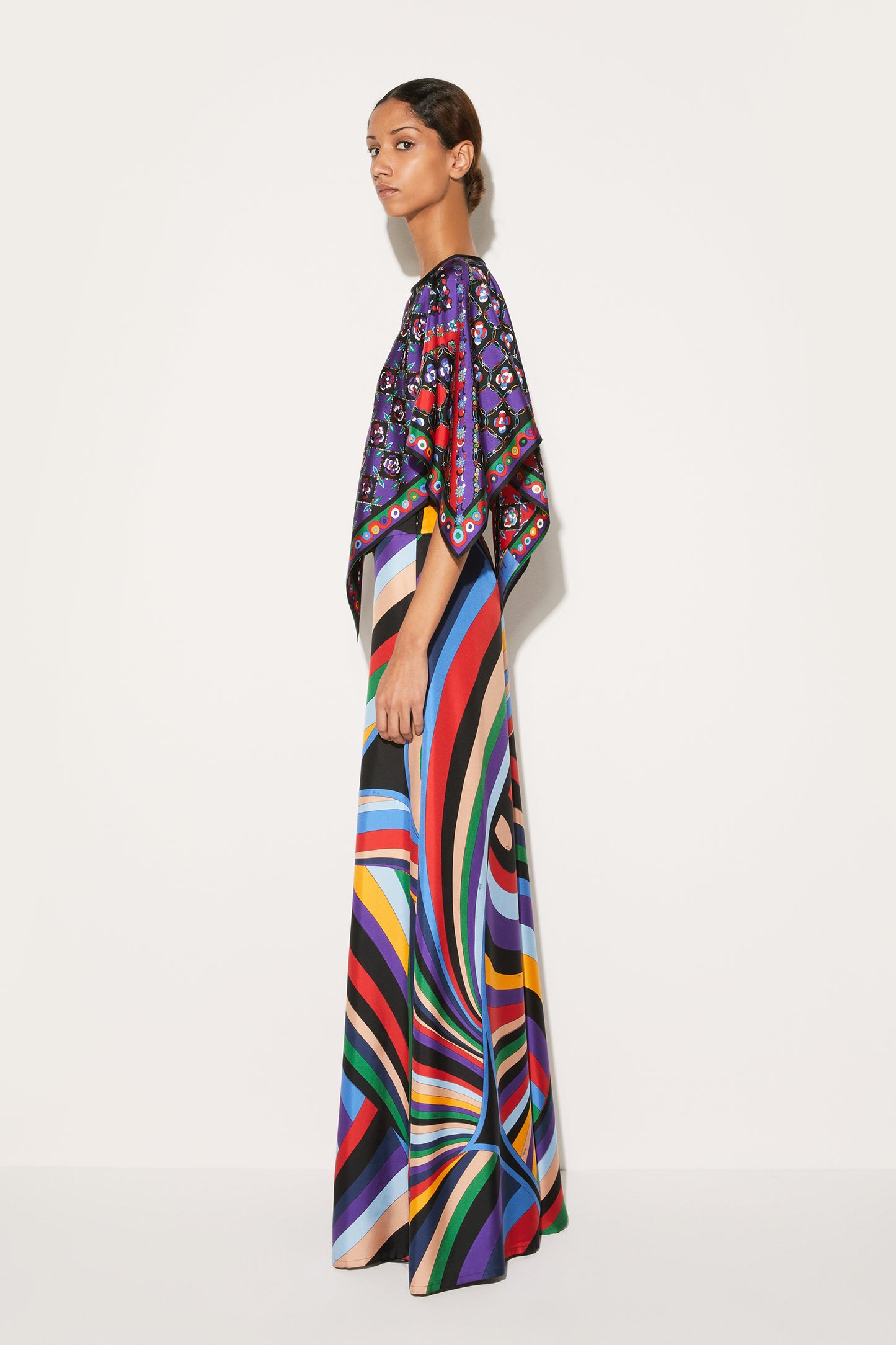 Iride-Print Silk-Twill Trousers View 3 - Pucci
