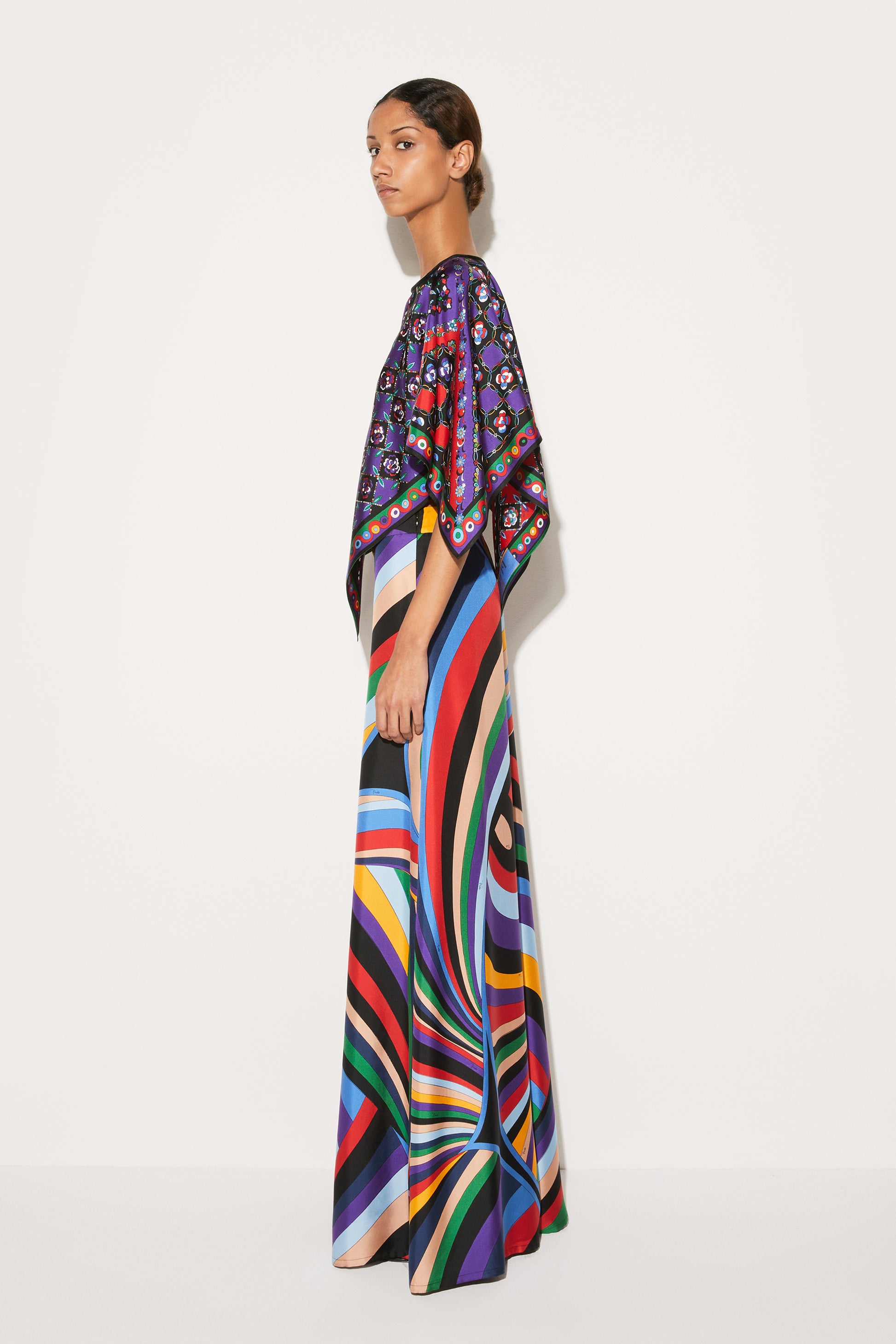 Iride-Print Silk-Twill Trousers View 3 - Pucci