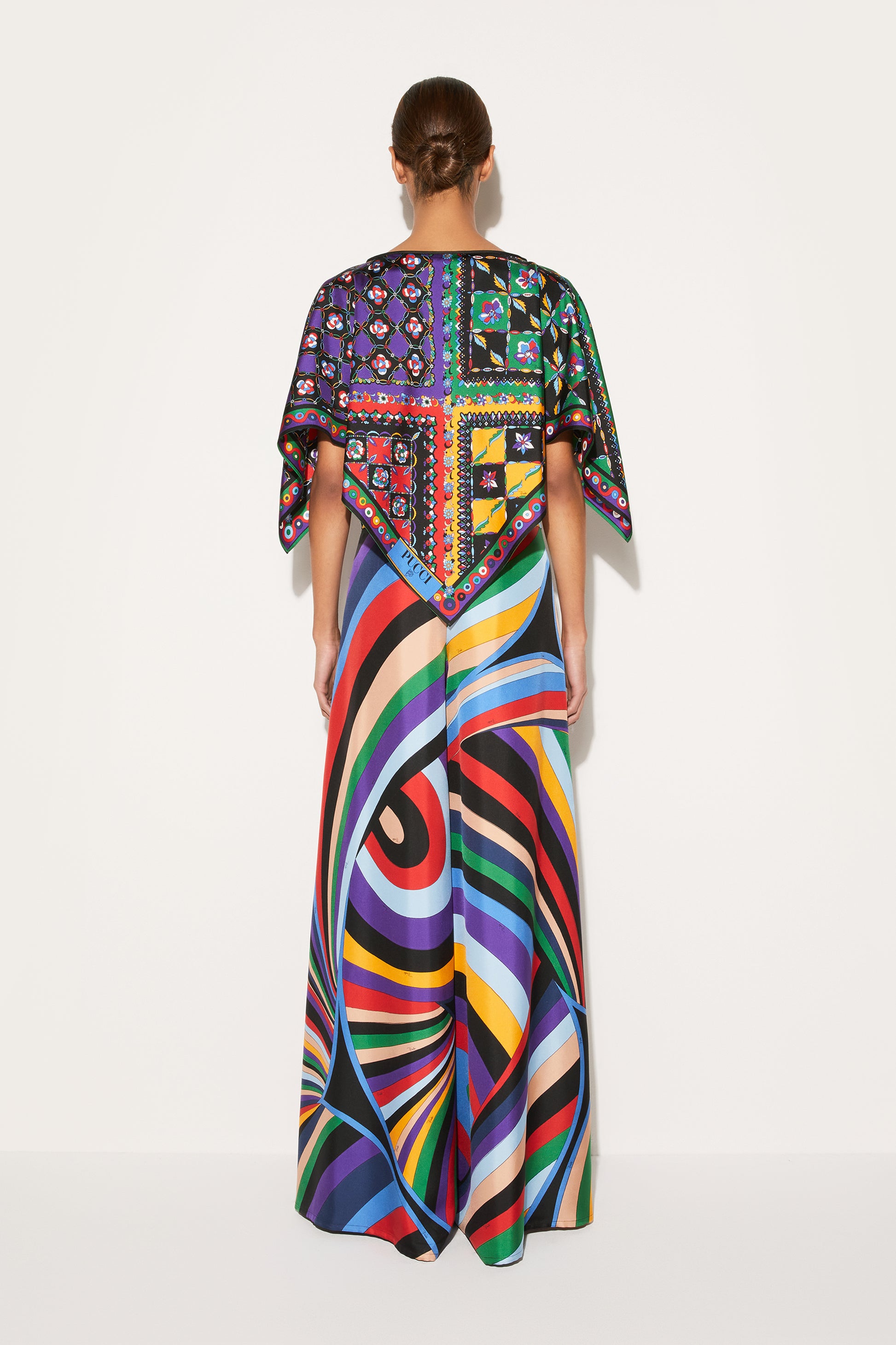 Iride-Print Silk-Twill Trousers View 4 - Pucci