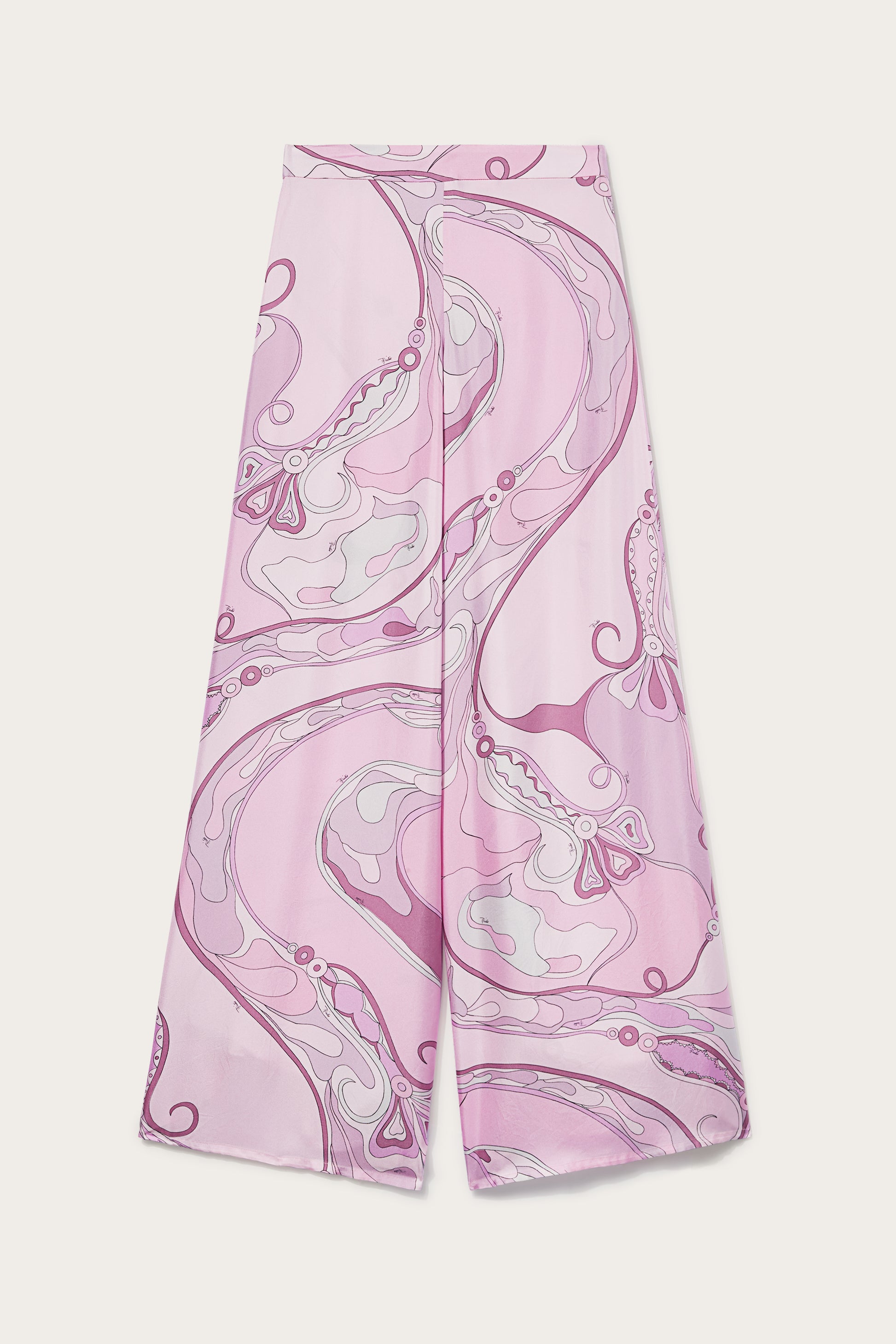 Orchidee-Print Silk-Twill Trousers View 1 - Pucci