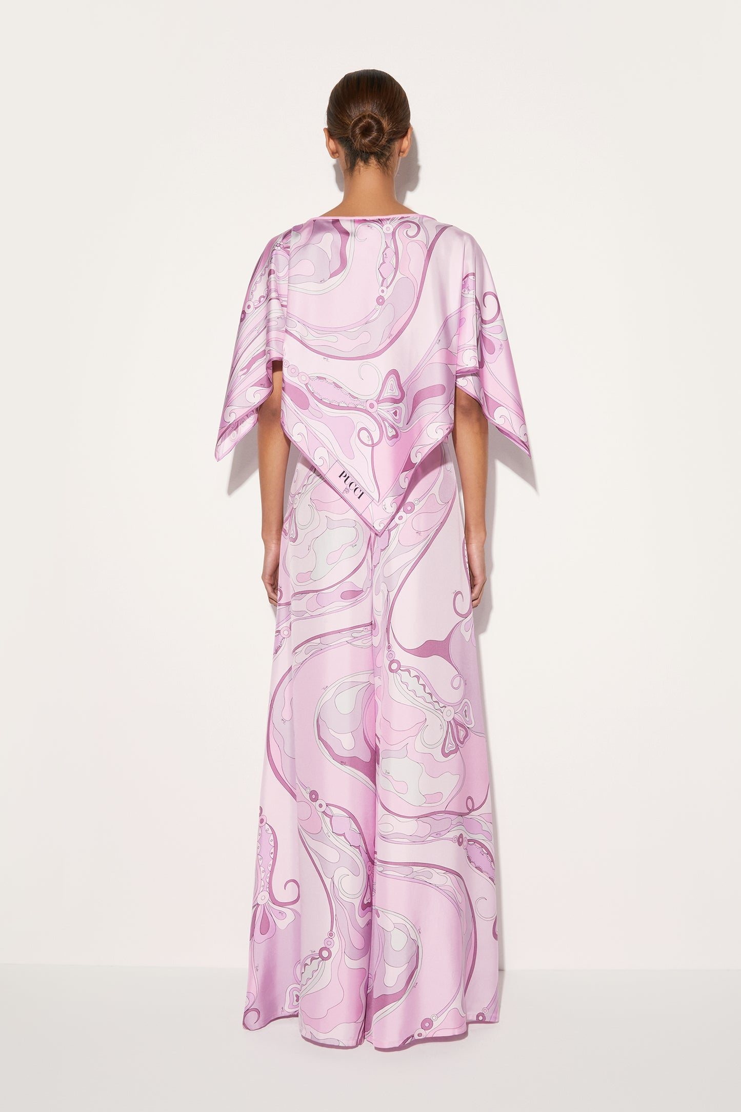 Orchidee-Print Silk-Twill Trousers View 4 - Pucci