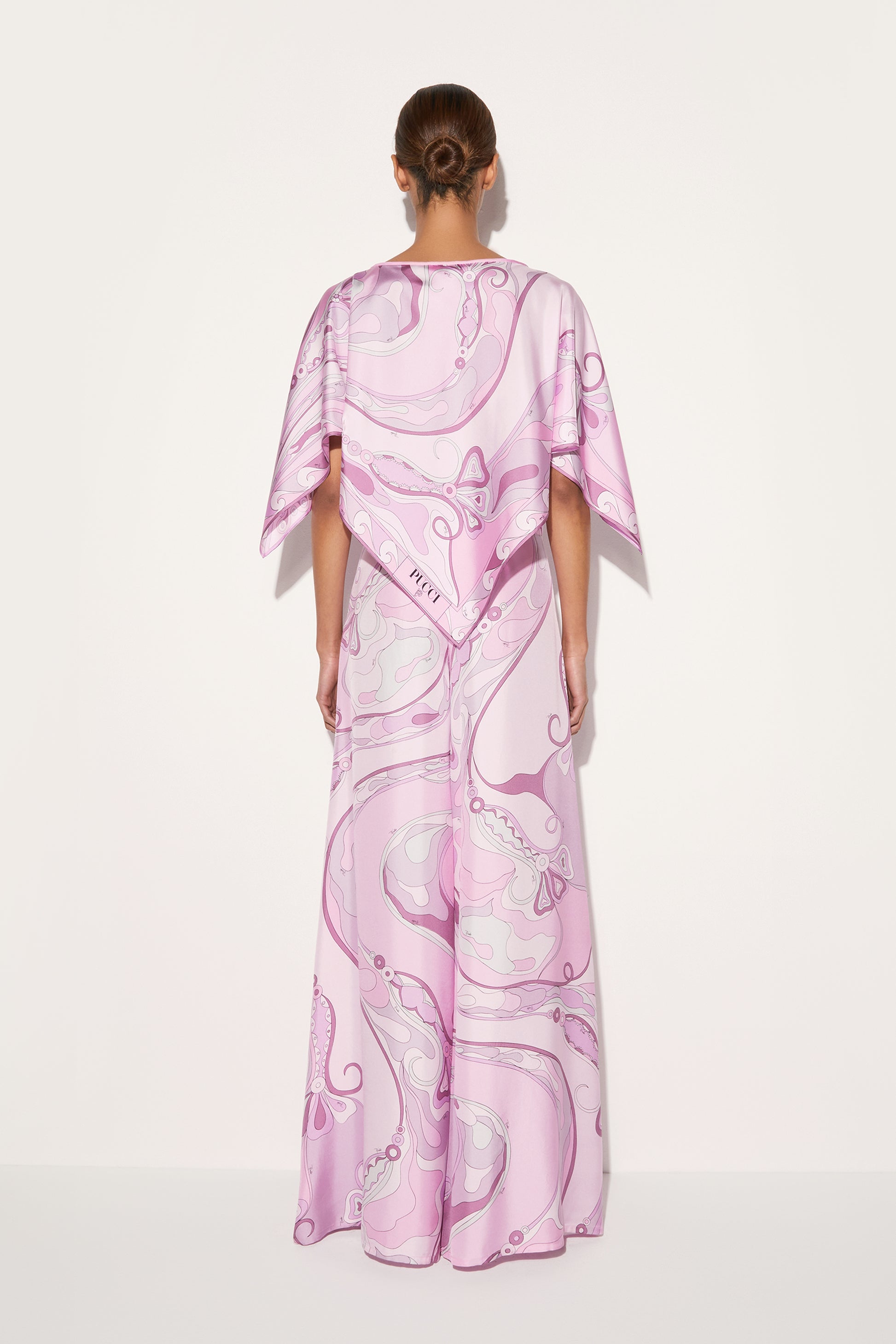 Orchidee-Print Silk-Twill Trousers View 4 - Pucci