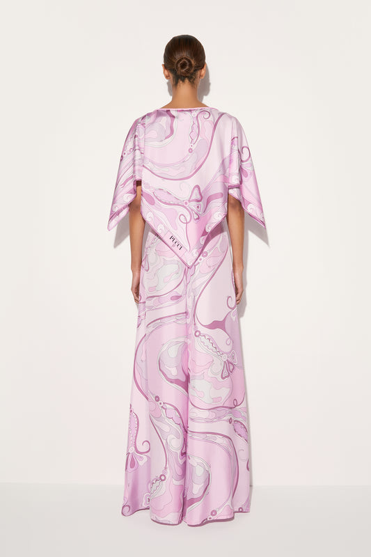 Orchidee-Print Silk-Twill Trousers View 4 - Pucci