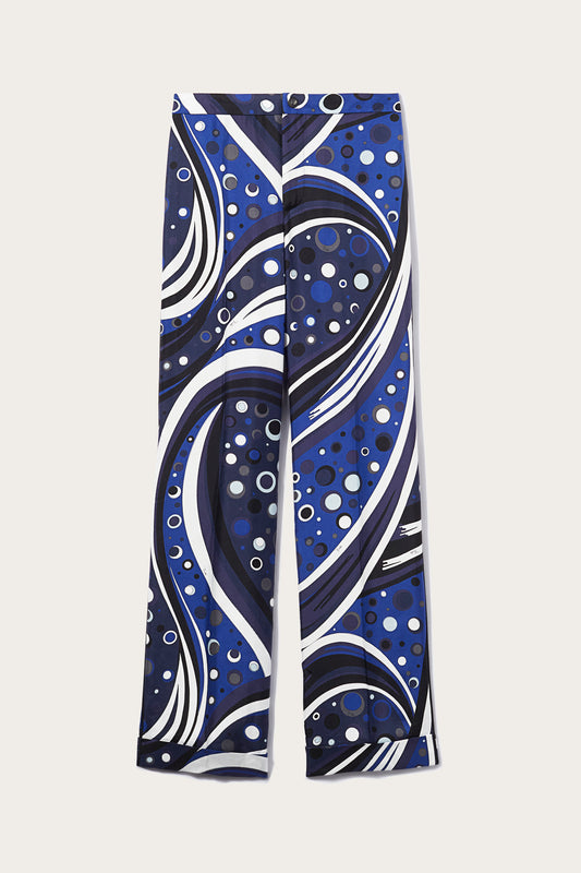 Fontane-Print Silk-Twill Trousers View 1 - Pucci