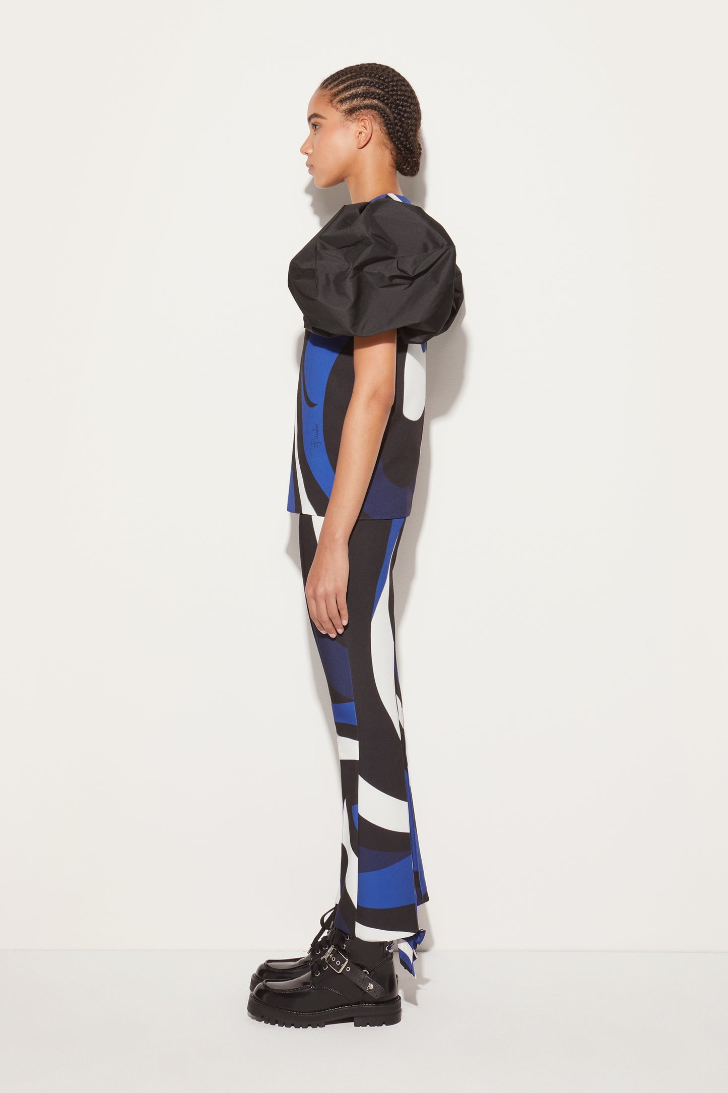 Marmo-Print Flared Trousers View 3 - Pucci