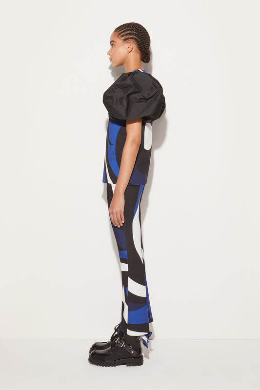 Marmo-Print Flared Trousers View 3 - Pucci