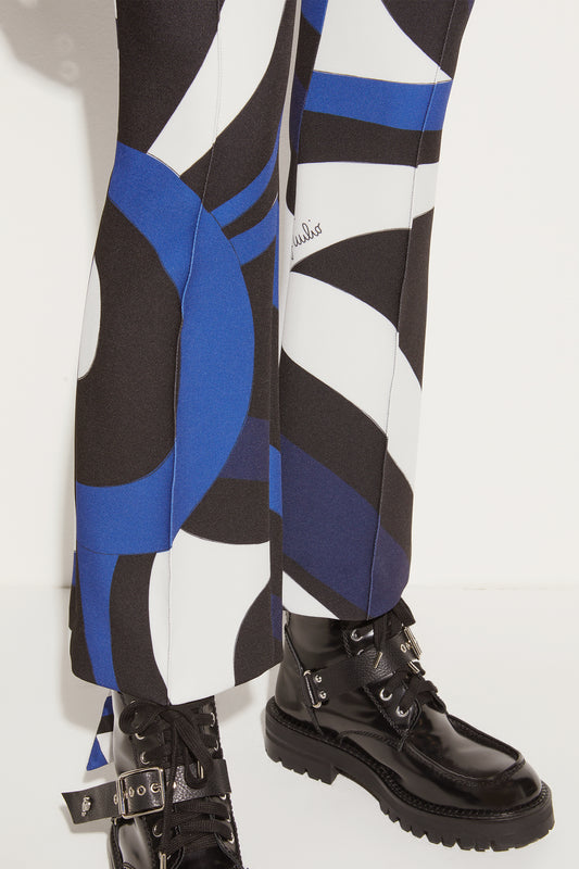 Marmo-Print Flared Trousers View 5 - Pucci