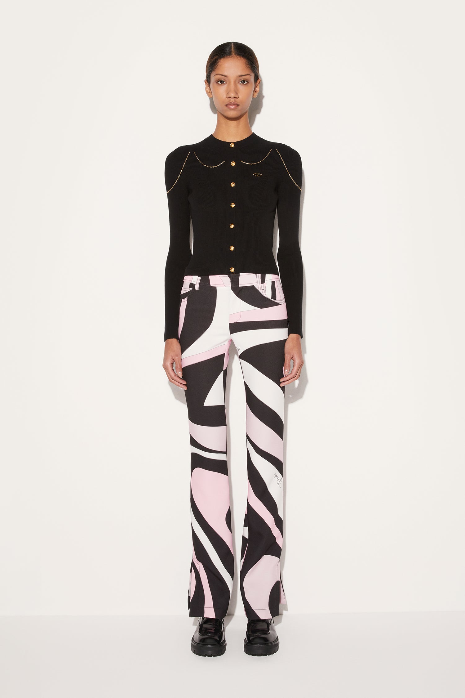 Marmo-Print Trousers View 2 - Pucci