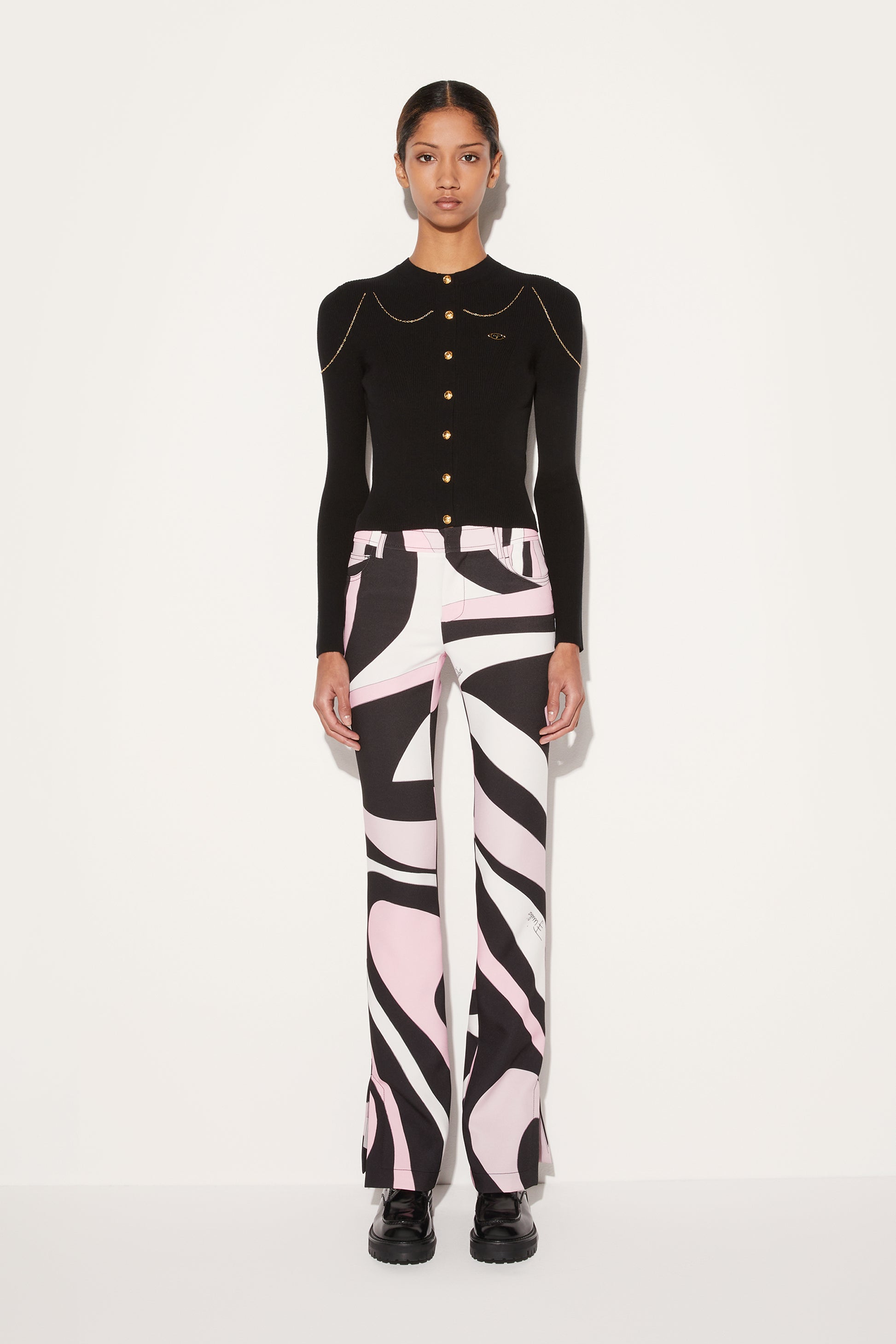 Marmo-Print Trousers View 2 - Pucci