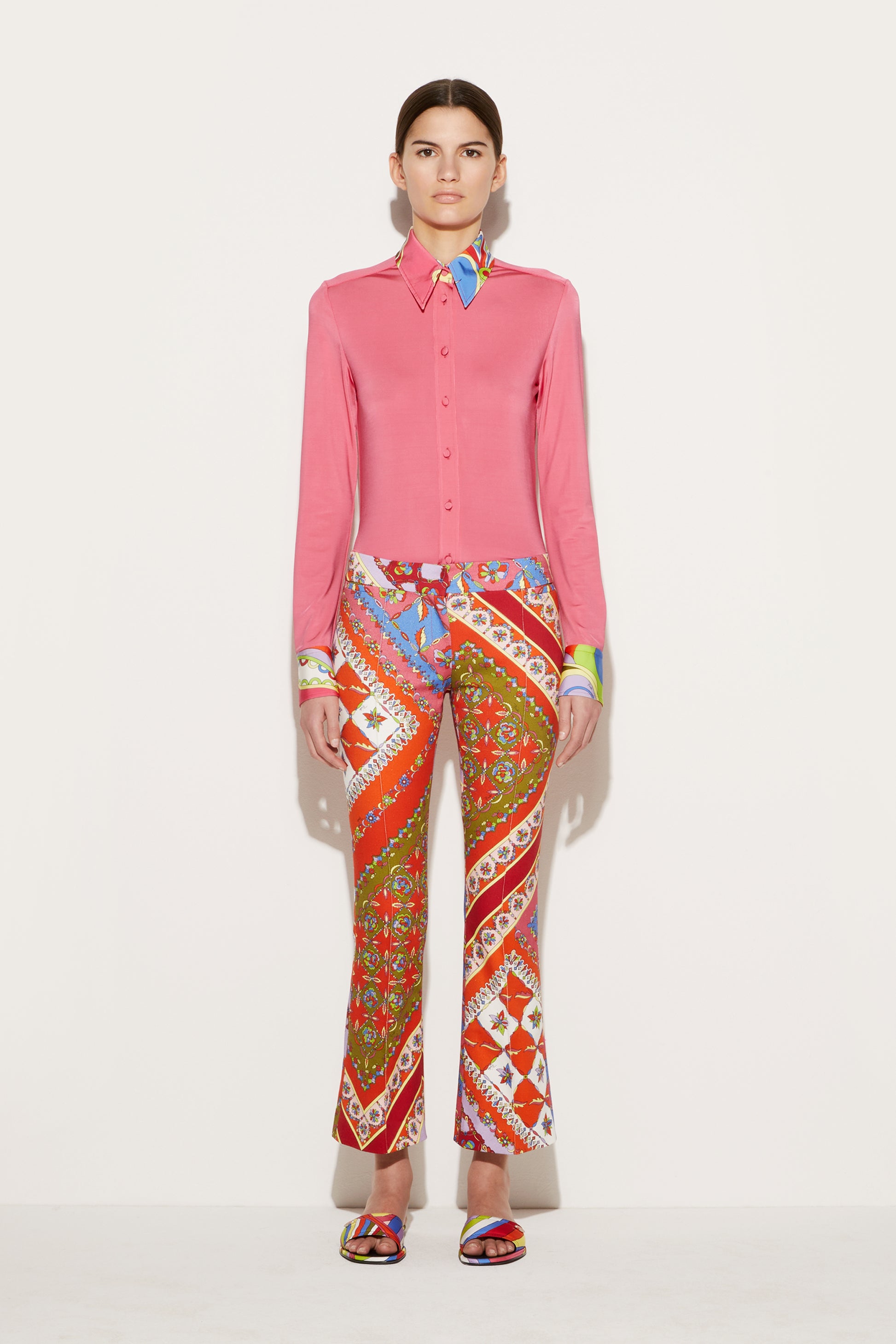 Festa-Print Flared Trousers View 2 - Pucci