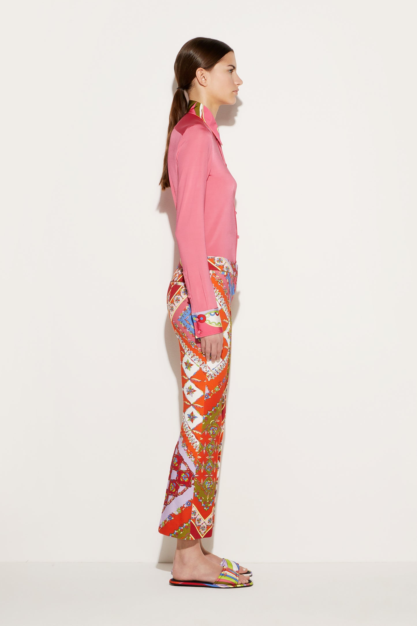 Festa-Print Flared Trousers View 3 - Pucci
