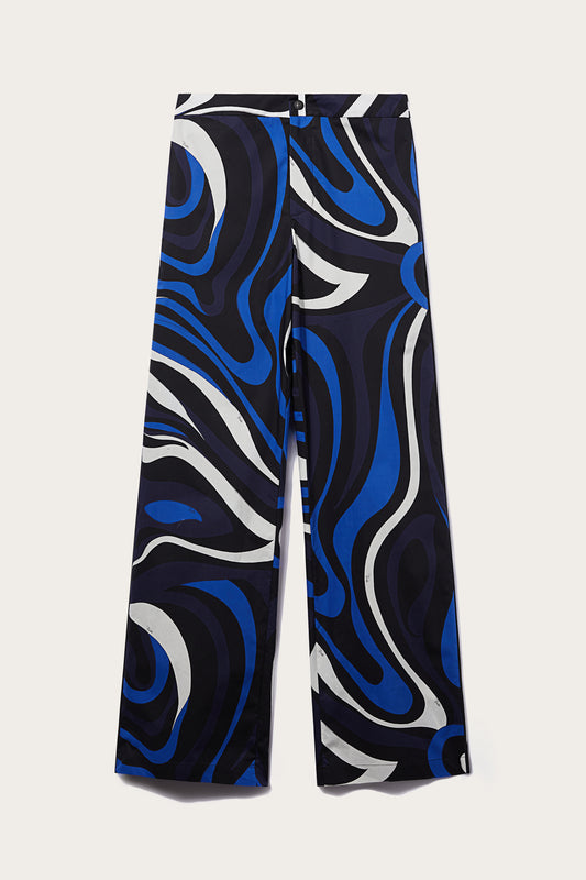 Marmo-Print Cotton Trousers View 1 - Pucci
