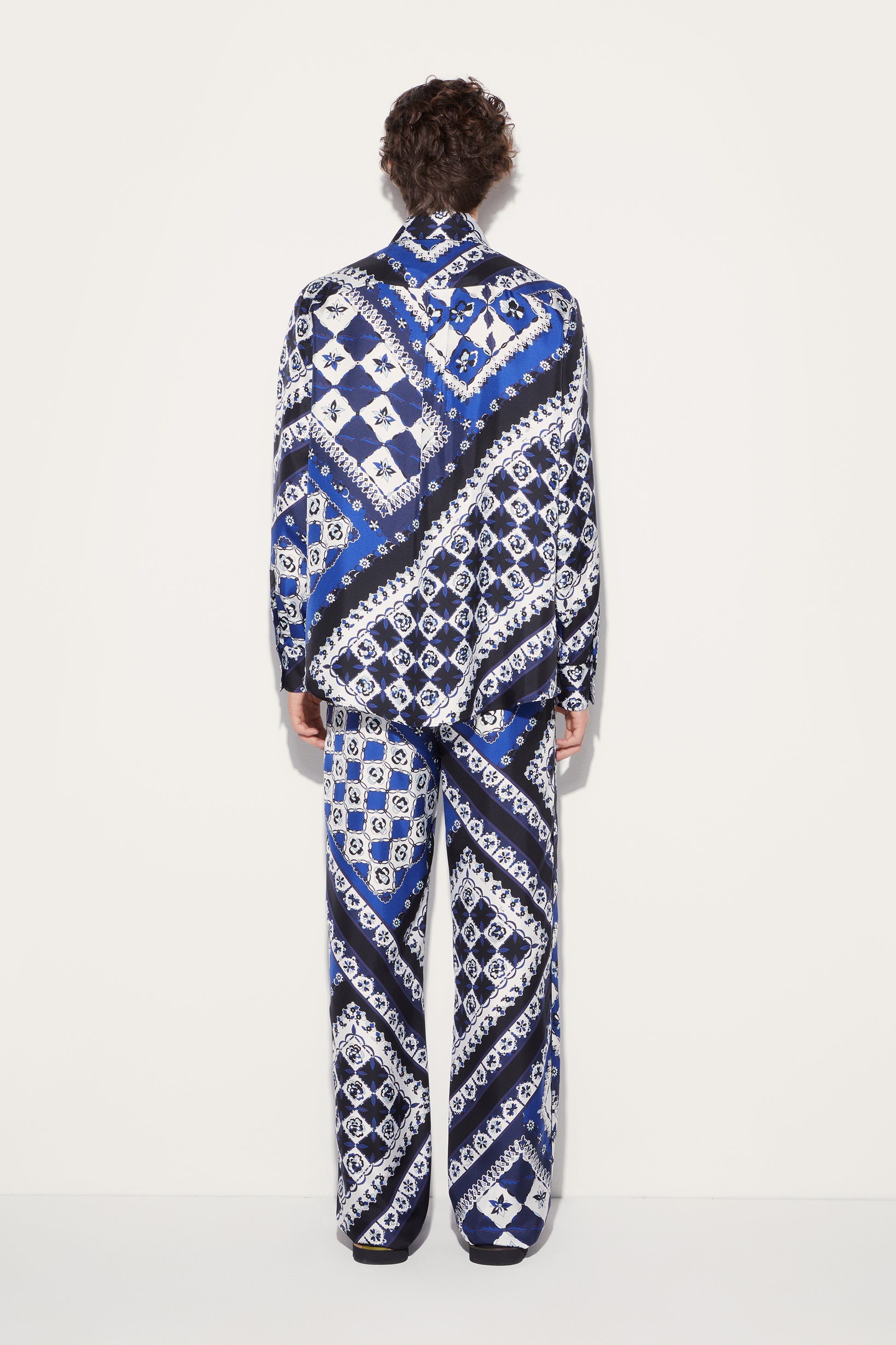 Festa-Print Silk-Twill Trousers View 4 - Pucci