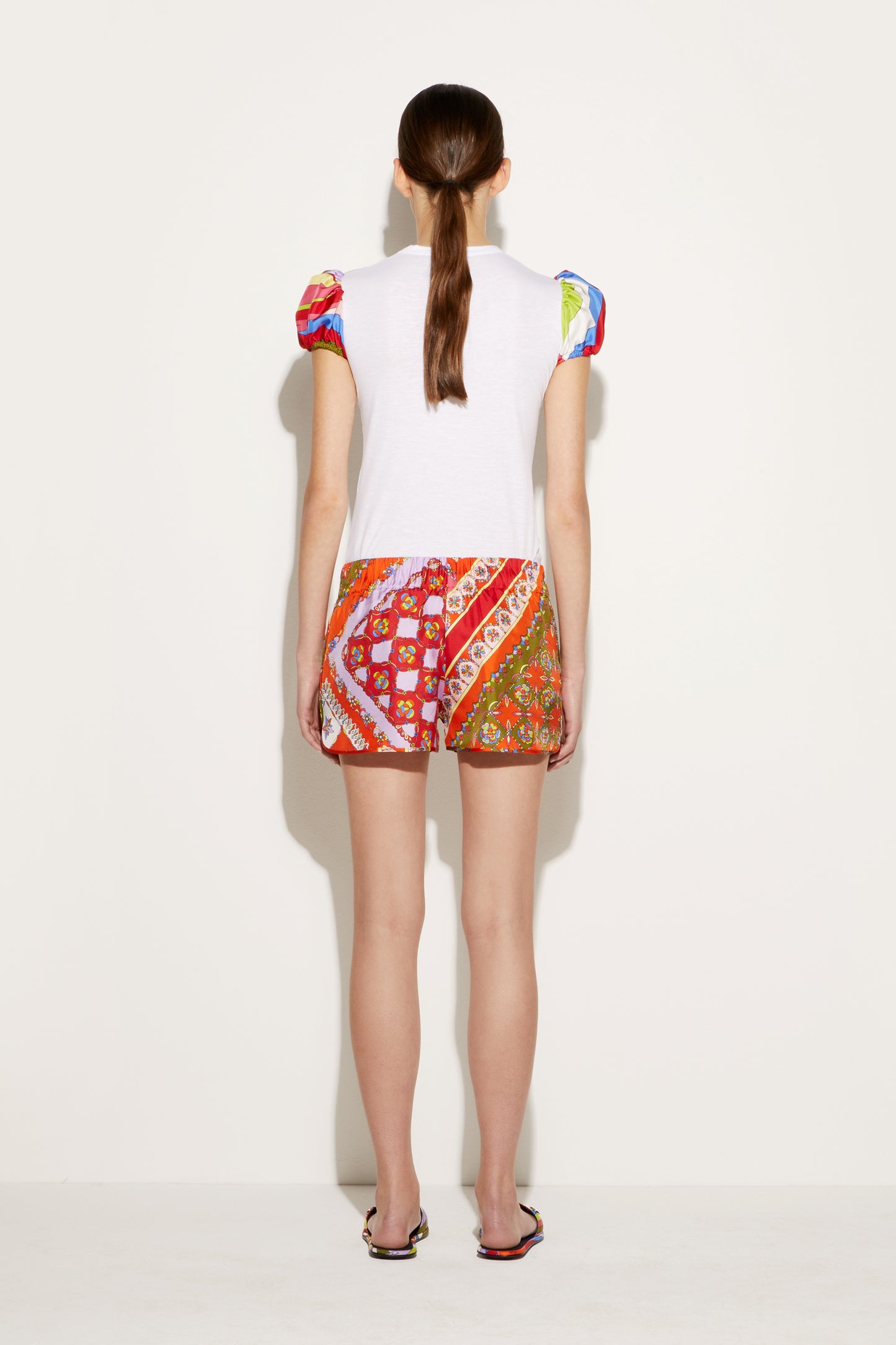 Festa-Print Silk-Twill Shorts View 4 - Pucci