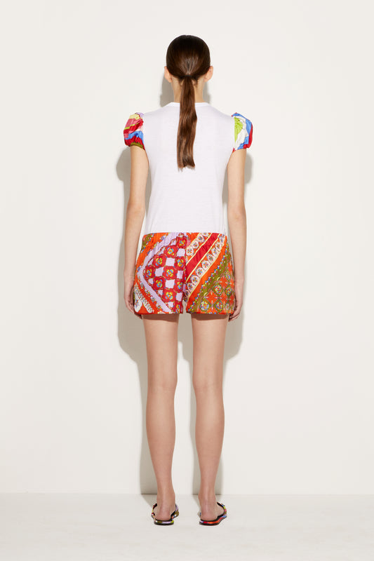 Festa-Print Silk-Twill Shorts View 4 - Pucci