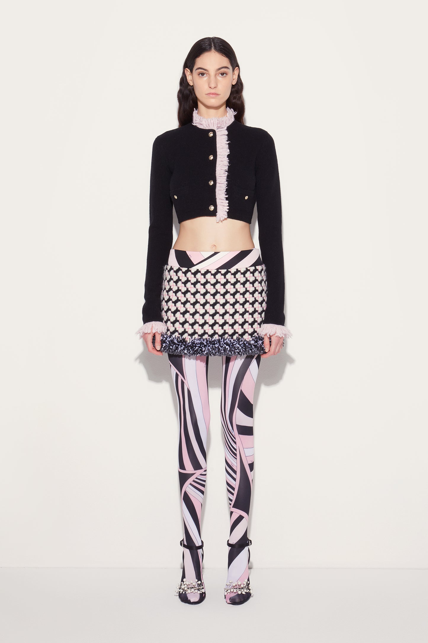 Tweed Mini Skirt View 3 - Pucci