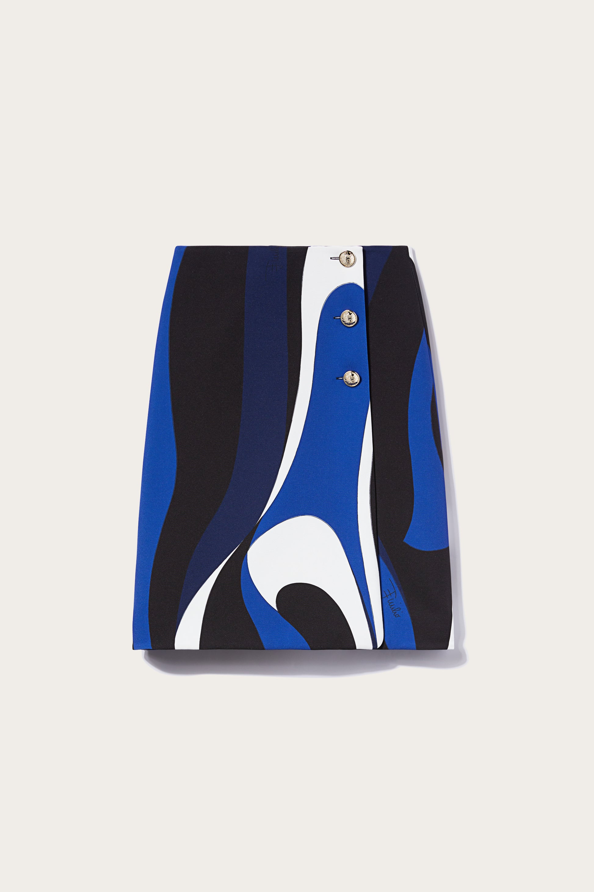 Marmo-Print Wrap Skirt View 1 - Pucci