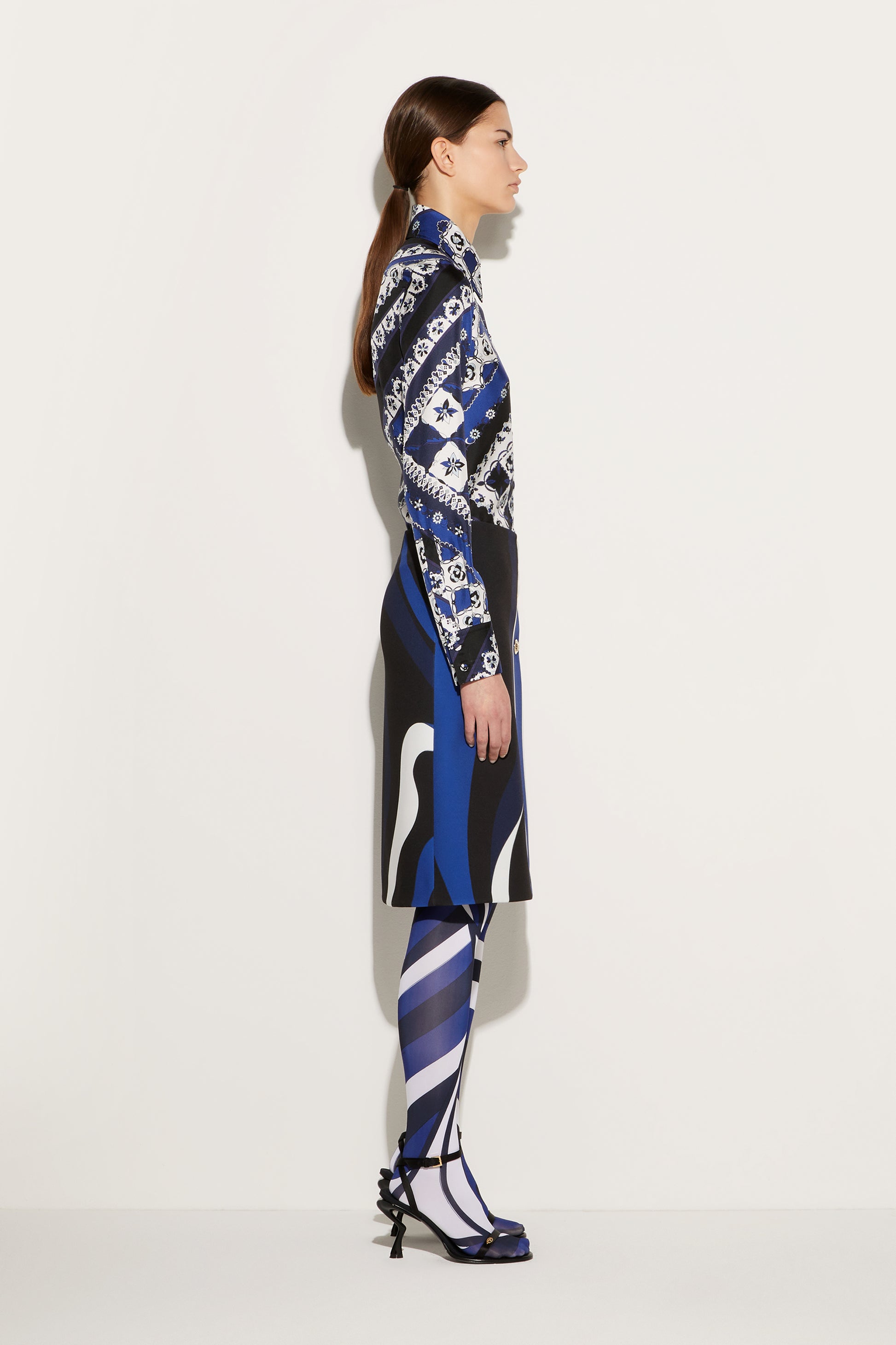 Marmo-Print Wrap Skirt View 3 - Pucci