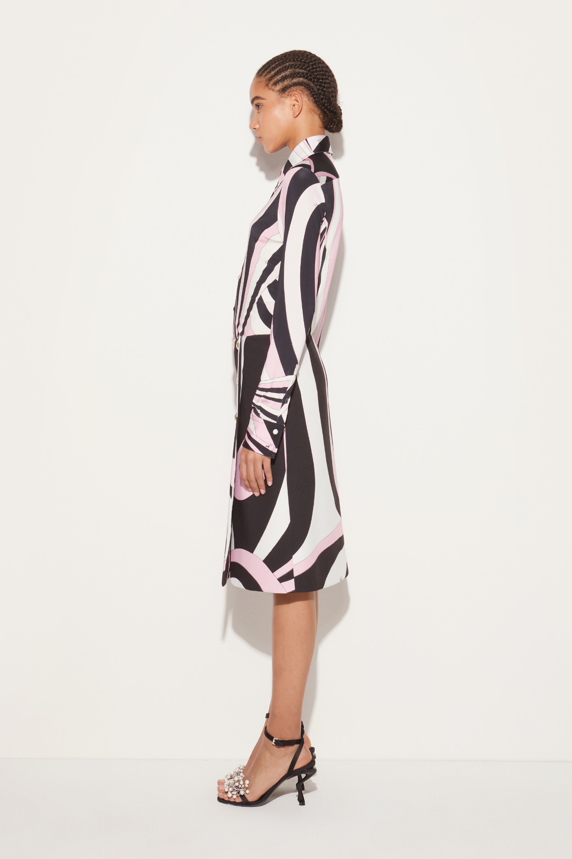 Marmo-Print Wrap Skirt View 3 - Pucci