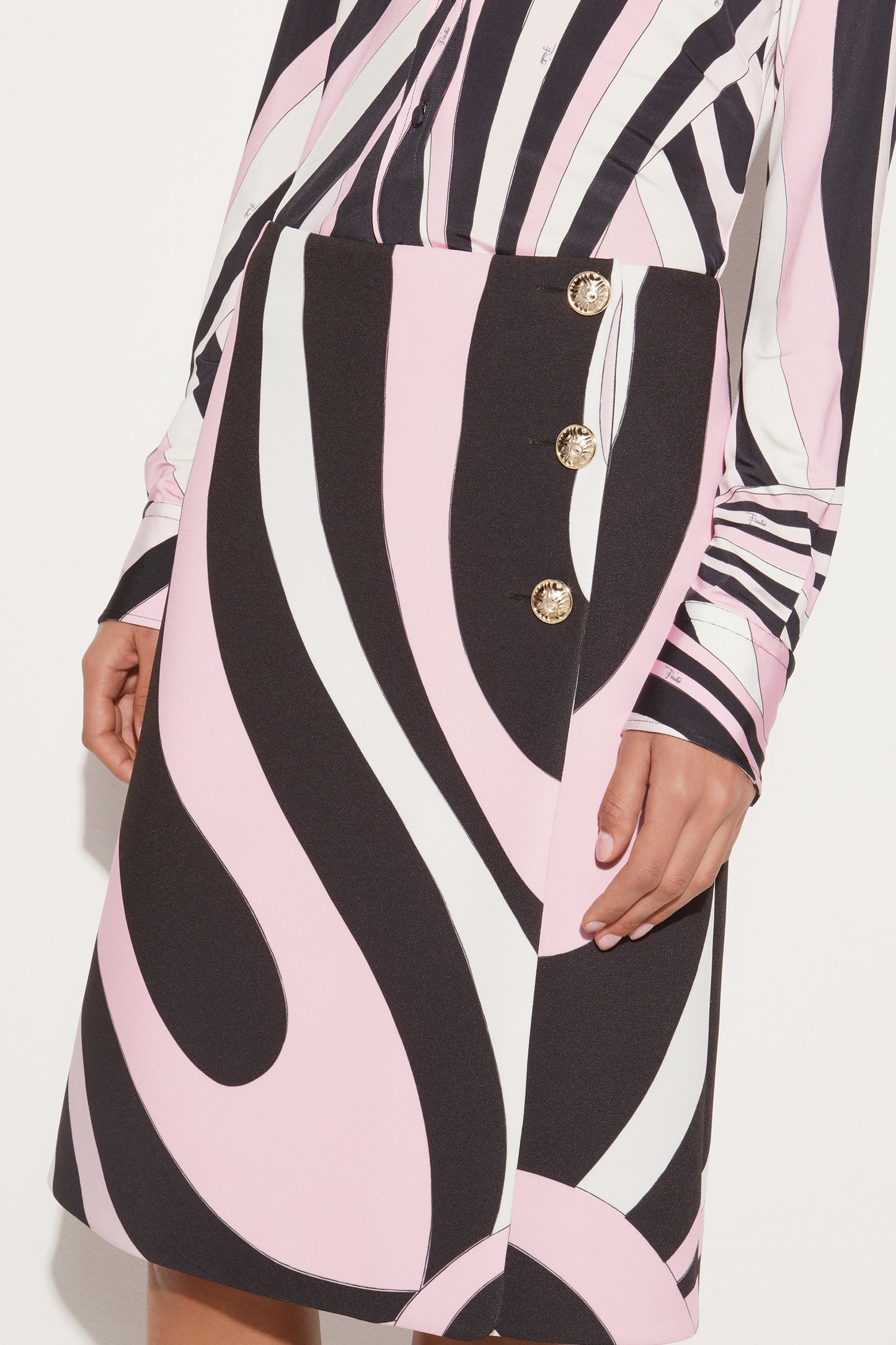 Marmo-Print Wrap Skirt View 5 - Pucci