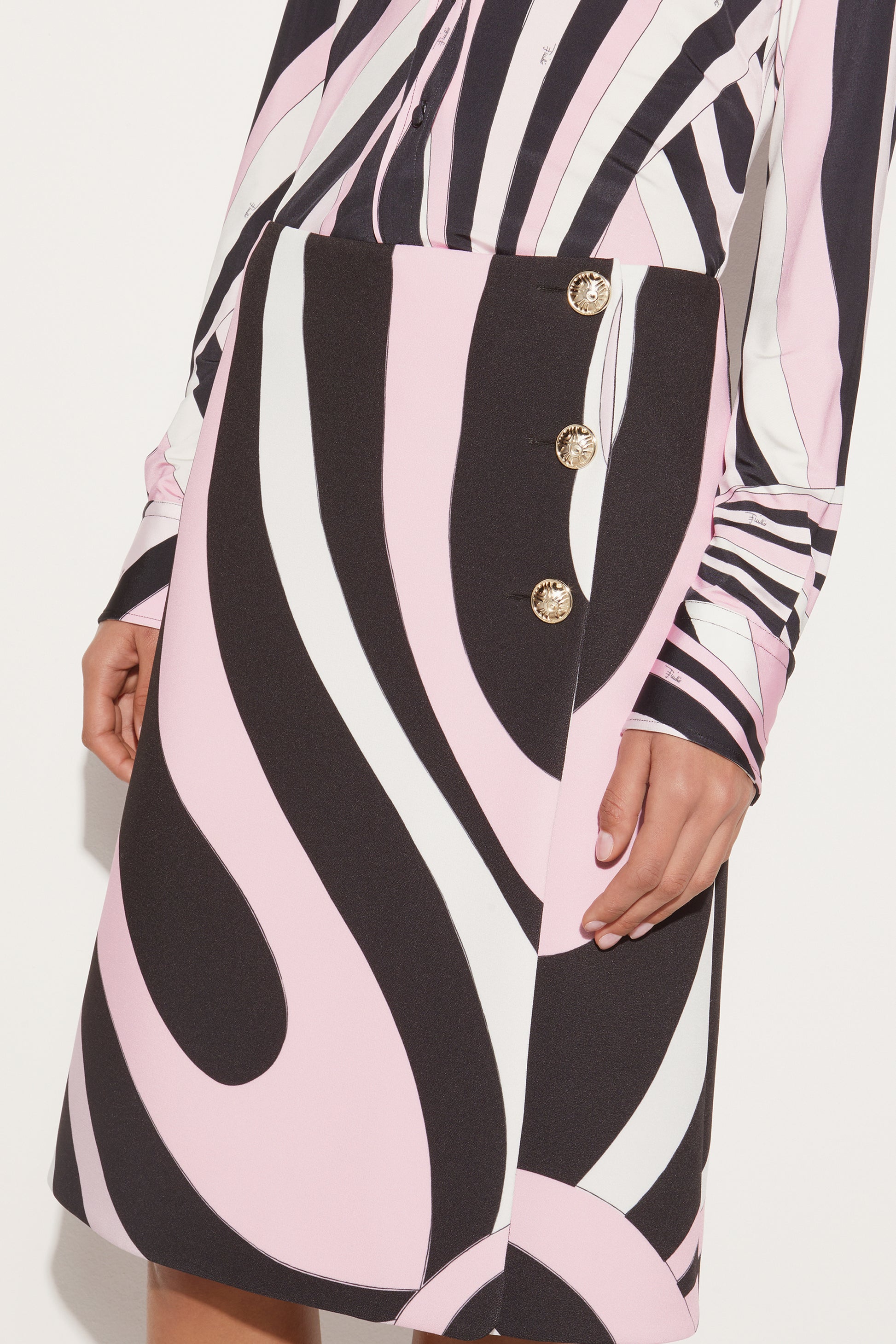 Marmo-Print Wrap Skirt View 5 - Pucci