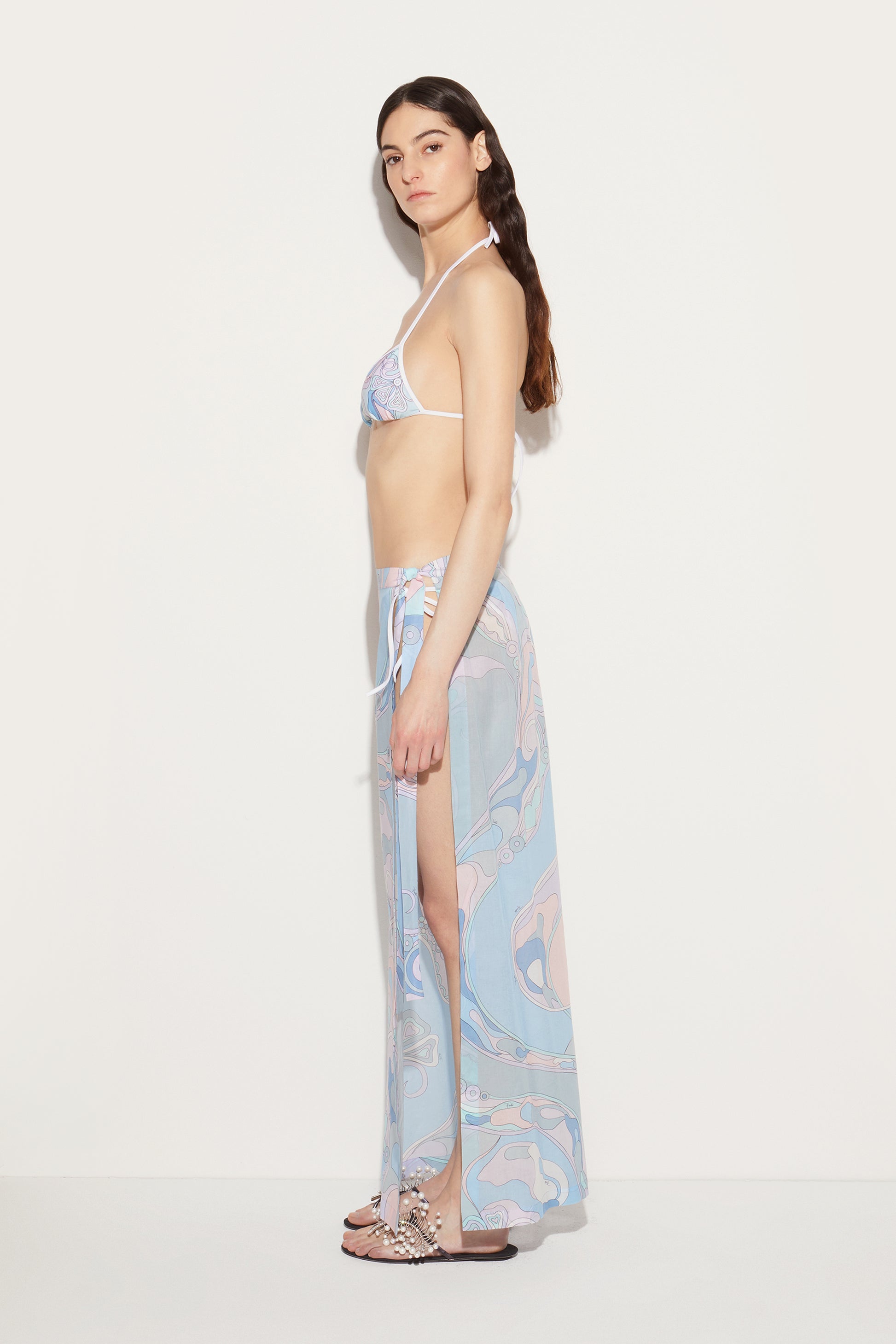 Orchidee-Print Wrap Skirt View 3 - Pucci