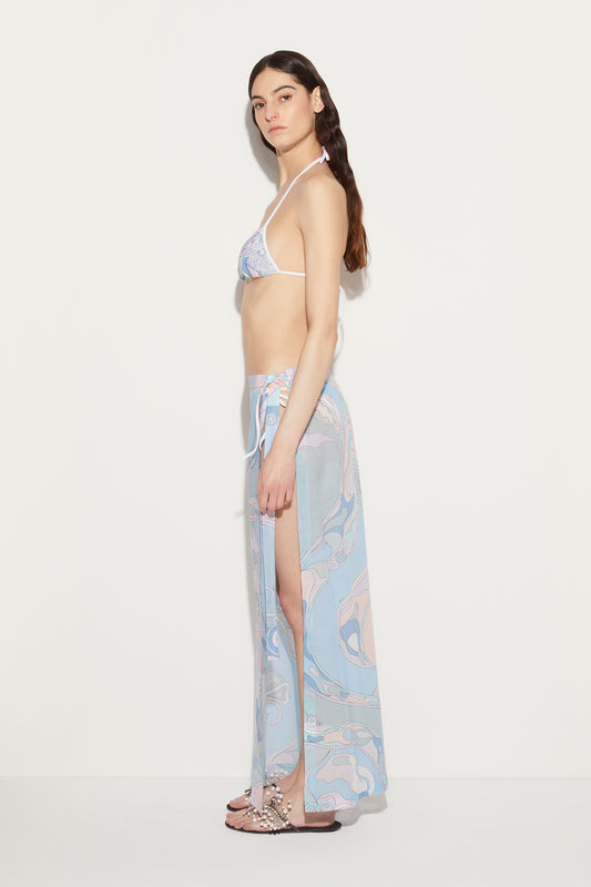 Orchidee-Print Wrap Skirt View 3 - Pucci