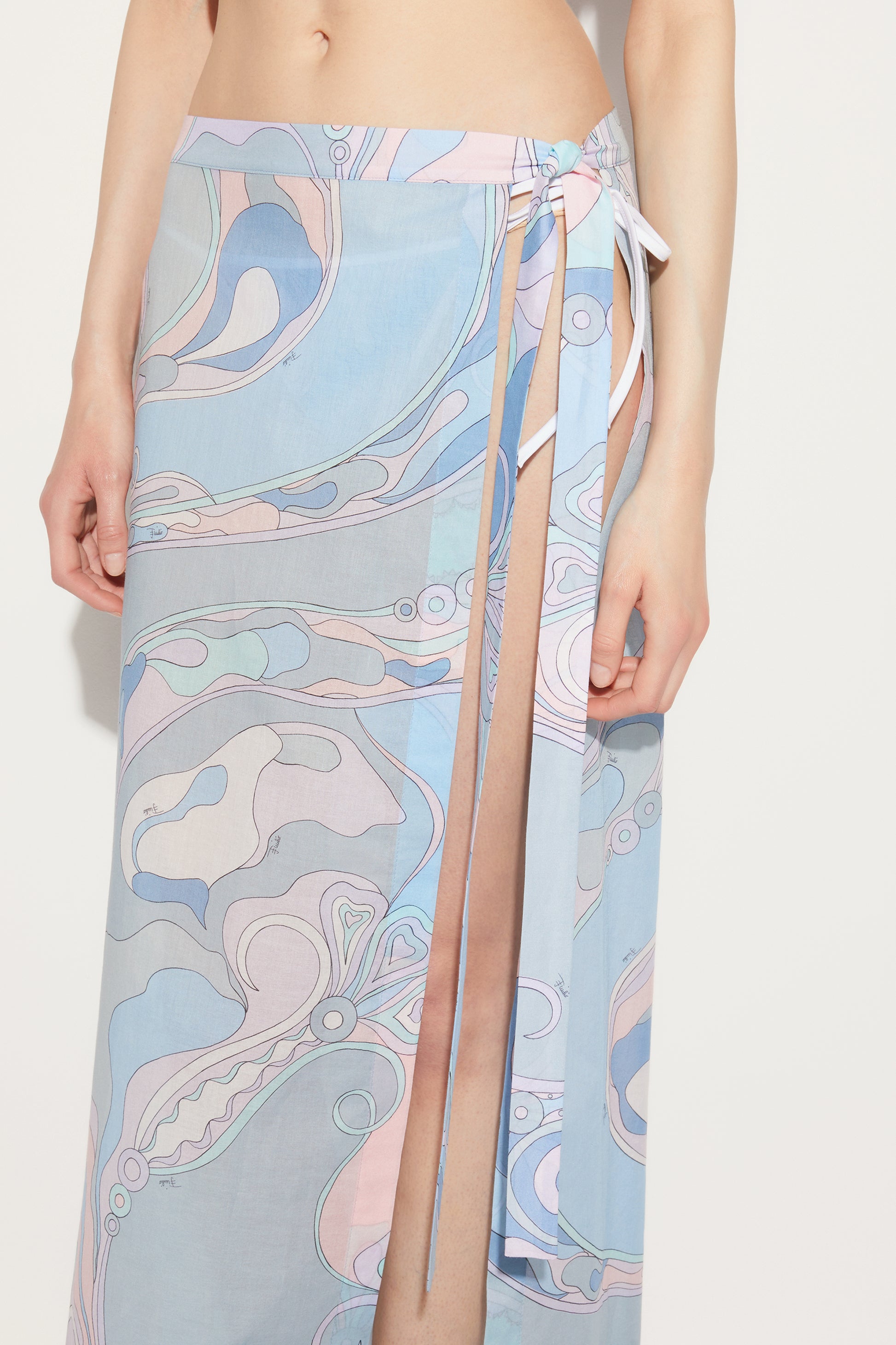 Orchidee-Print Wrap Skirt View 5 - Pucci