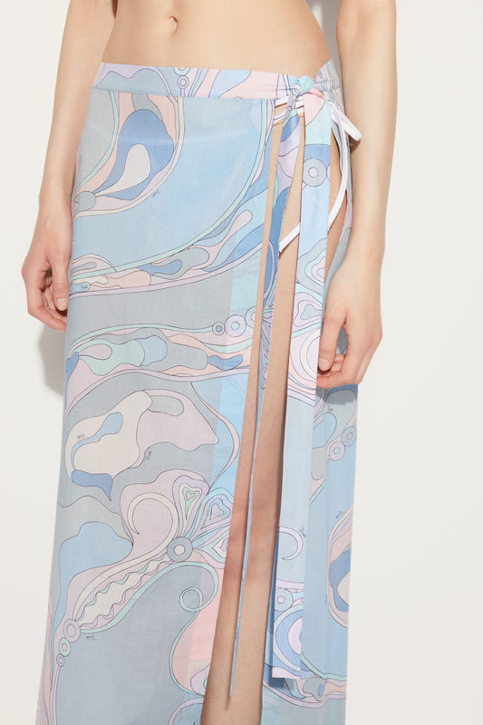 Orchidee-Print Wrap Skirt View 5 - Pucci