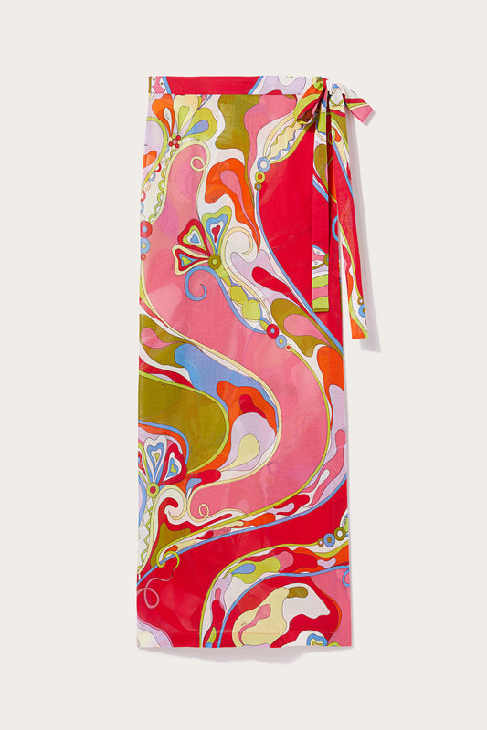 Orchidee-Print Wrap Skirt View 1 - Pucci