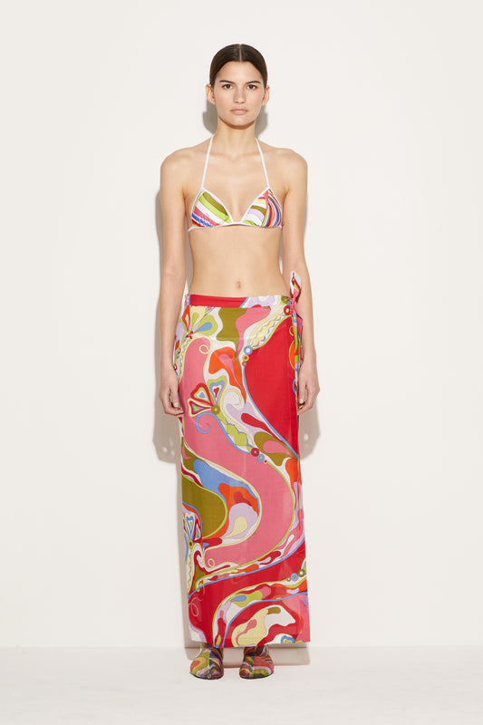 Orchidee-Print Wrap Skirt View 2 - Pucci