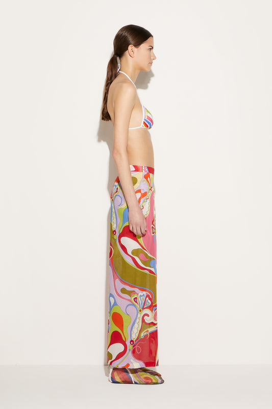 Orchidee-Print Wrap Skirt View 3 - Pucci