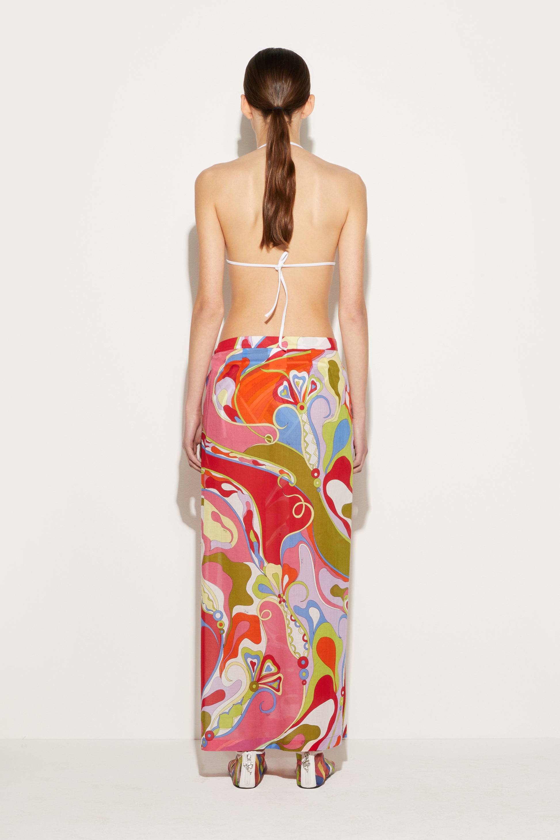 Orchidee-Print Wrap Skirt View 4 - Pucci