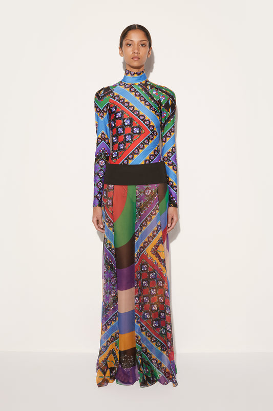 Iride And Festa-Print Silk Skirt View 2 - Pucci