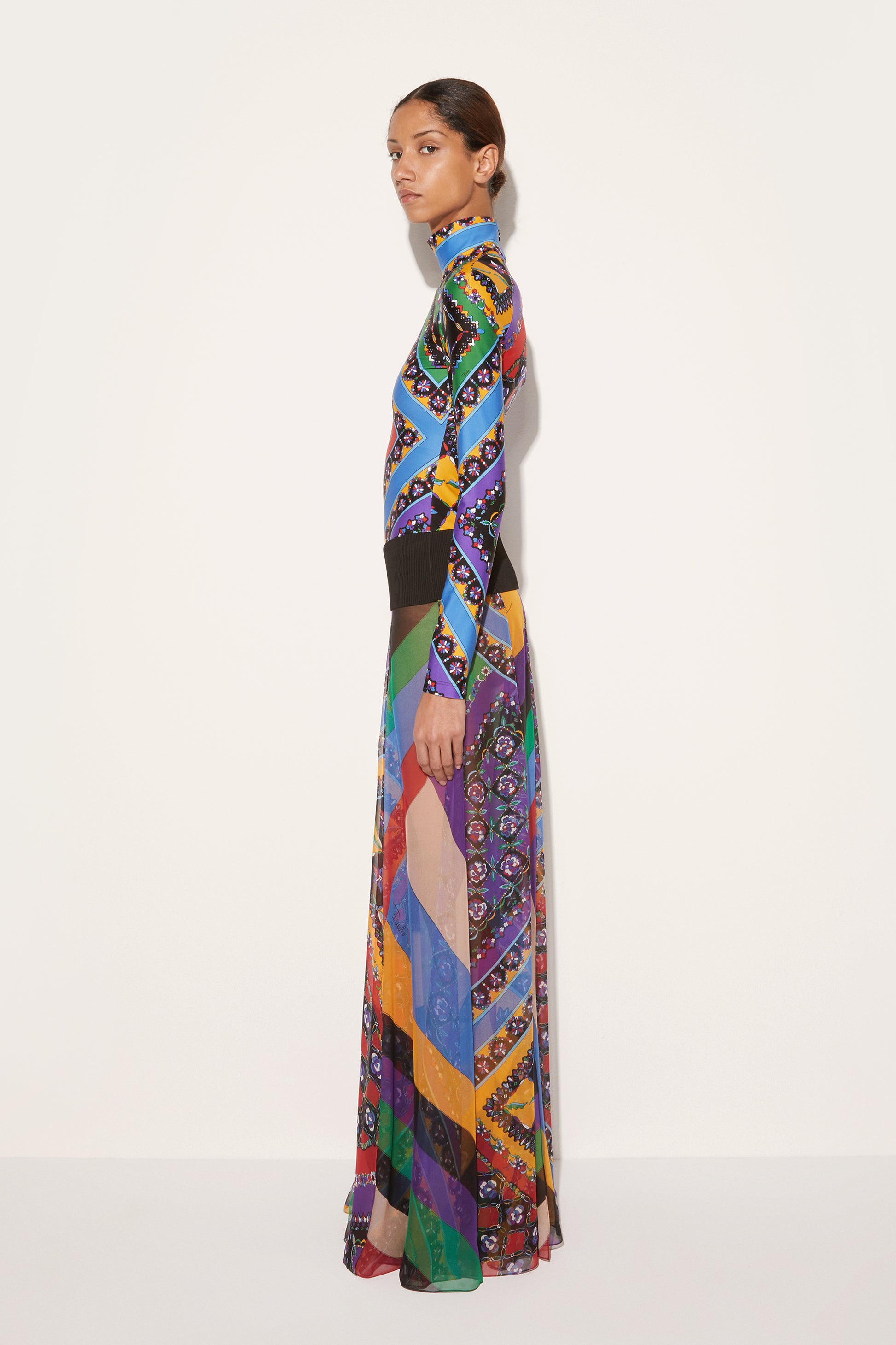 Iride And Festa-Print Silk Skirt View 3 - Pucci