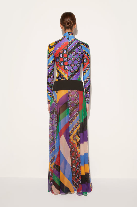 Iride And Festa-Print Silk Skirt View 4 - Pucci