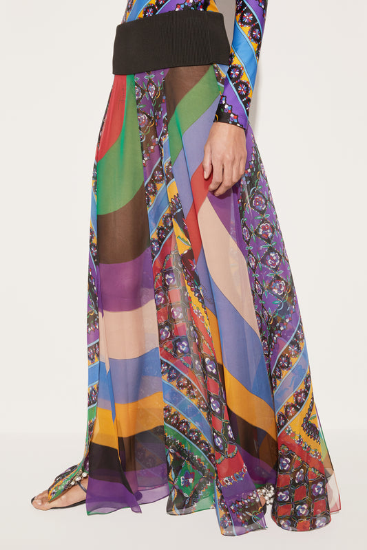 Iride And Festa-Print Silk Skirt View 5 - Pucci