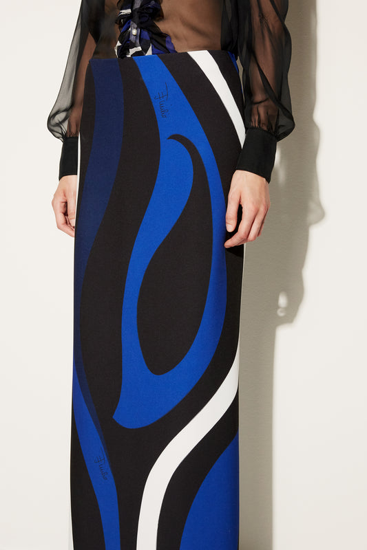 Marmo-Print Long Skirt View 5 - Pucci