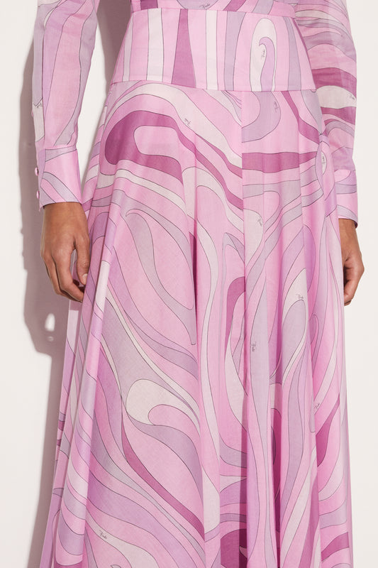 Marmo-Print Cotton Skirt View 5 - Pucci